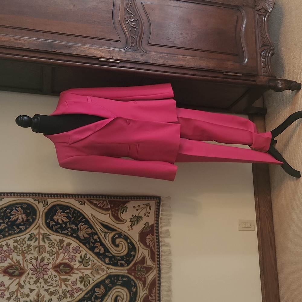 ZARA Hot Pink Tuxedo Suit
